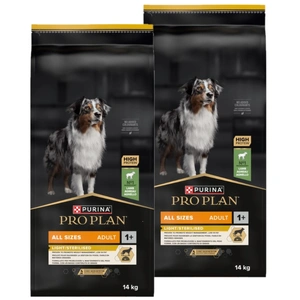 PRO PLAN Light Sterilised Hrană pentru câini adulți de toate dimensiunile, bogată în carne de vită, 2x14 kg