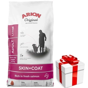 ARION Original Skin & Coat Adult Somon și orez pentru câini de talie mare 12 kg + SURPRIZĂ PENTRU CÂINE