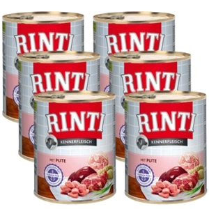 Rinti Kennerfleisch hrană umedă pentru câini – curcan 6x800g