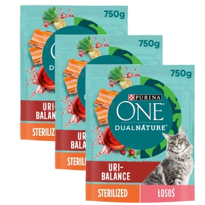 PURINA ONE® DualNature® URI-BALANCE Sterilizat cu merișor 3x750g