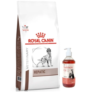 ROYAL CANIN Hepatic HF 16 7 kg | +LAB V Ulei de somon pentru câini și pisici 500 ml