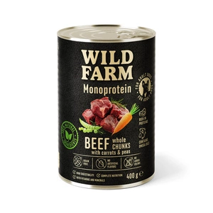 Wild Farm Monoprotein Beef 400g hrană hipoalergenică pentru câini