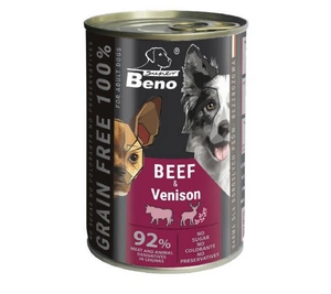 Super Beno GRAIN-FREE gustări pentru câini cu carne de vită și vânat în sos, 415 g