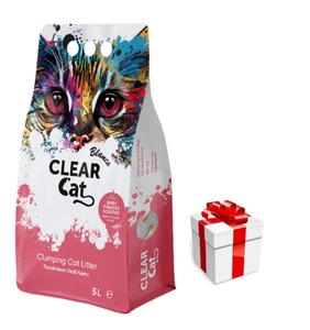 Clear Cat Blanco Blanco Baby Powder litieră de bentonită 20l+Cat Surprise