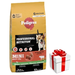 Hrană uscată pentru câini de talie mică PEDIGREE cu carne de vită și legume 12 kg + SURPRIZĂ PENTRU CÂINELE TĂU