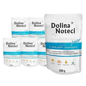 Dolina Noteci Premium Pentru câini de talie mică Junior bogat în burtă de miel 10x100g