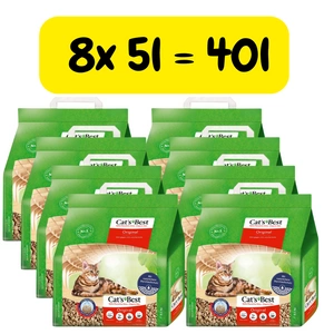 JRS Cats Best Eko Plus - Litieră din lemn cu agregate 8x5l = 40l