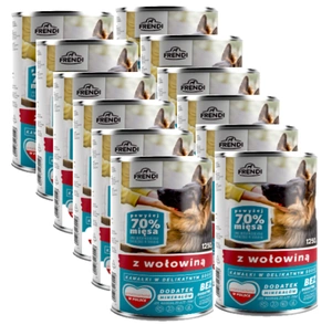 FRENDI  bucăți în sos delicat cu carne de vită 12x1250g