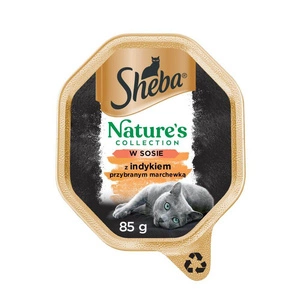 SHEBA® Nature's Collection Sos de curcan - hrană umedă pentru pisici - tavă de 85 g