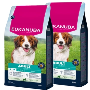 EUKANUBA Adult Small&Medium Breed Rich In Lamb & Rice 2x12kg