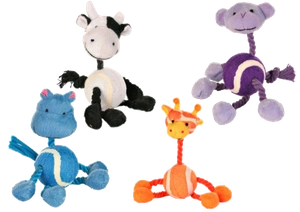 Jucărie Trixie cu minge de tenis și frânghie 16 cm