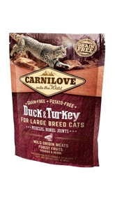 CARNILOVE Cat Duck & Turkey pentru rase mari 400 g