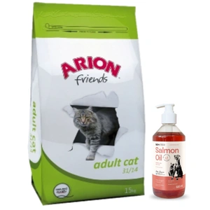 ARION Friends Adult Cat 15kg+ LAB V Ulei de somon pentru câini și pisici 500ml