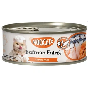 MOOCHIE TUNA & SALMON ENTRÉE ÎN SUPĂ DE OASE 156 g