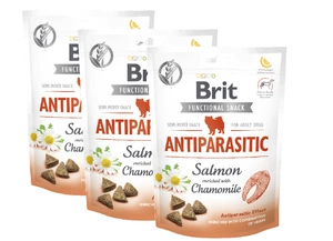 Brit Care Dog Functional Snack Antiparazitar Somon 3x150g