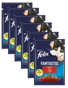 Felix Fantastic Carne de vită în jeleu 26x85g