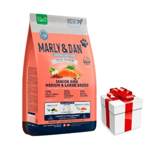 Marly & Dan Senior Dog Rase Medii și Mari Somon Proaspăt Hrană uscată Holistică și Hipoalergenică 3 kg + SURPRIZĂ PENTRU CÂINELE TĂU