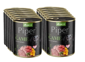 DOLINA NOTECI Piper pentru câini cu carne de vânat și dovleac12x 800g