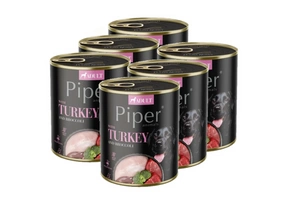 DOLINA NOTECI Piper pentru câini cu curcan și broccoli 6x800g