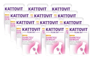 Kattovit Diabet/Greutate Pui 12 pungi de 85 g