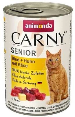 ANIMONDA Cat Carny Senior aromă: Vită, pui, brânză 400g