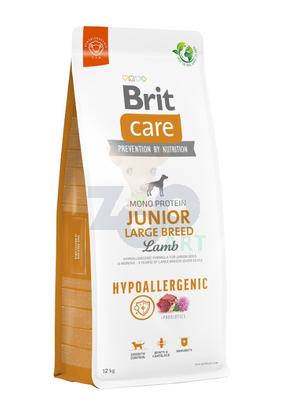 BRIT CARE Dog Hypoallergenic Junior Large Breed Lamb 2x12kg - 3% off !!!