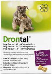 Bayer Drontal Flavour Tablete Pentru viermi și paraziți pentru câini 2pc