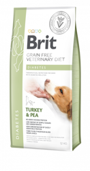 Brit Grain Free Veterinary Diet Dog Diabetes Curcan cu mazăre 12kg + Mr.BIG 400g GRATIS