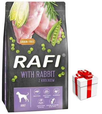 Dolina Noteci Rafi Hrană uscată pentru câini cu iepure 10kg+Surpriză Pentru Câine