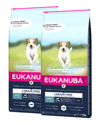 EUKANUBA Adult Small&Medium Grain Free 2x12kg