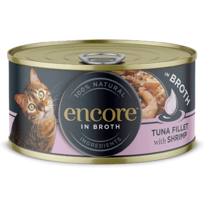 Encore Natural Wet Cat Food Ton cu creveți 70g