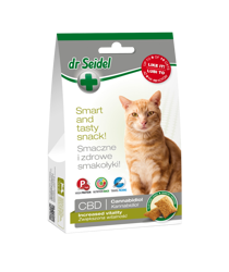 Laboratorium DermaPharm Dr. Seidel Cat Treats pentru o vitalitate sporită cu CBD 50g