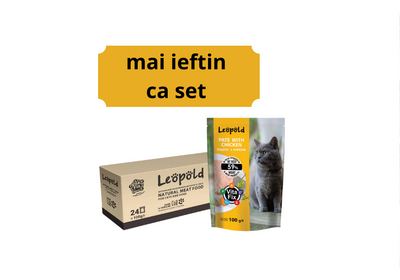 Leopold Paté de carne cu pui pentru pisici 24x100g