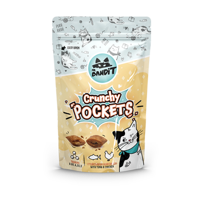 Mr Bandit Crunchy Pockets cu ton și pui 40g