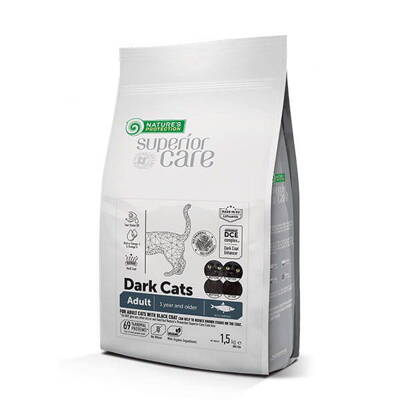 NATURES PROTECTION Superior Care Dark Cats Fără cereale cu hering Adult Toate rasele 1.5kg