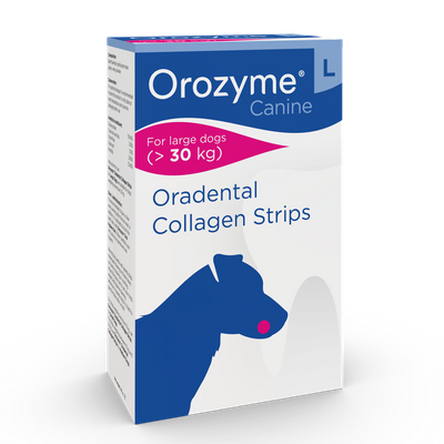 Orozyme Oradental Collagen Strips Colagen de curățare fulgi de colagen pentru câini L 141g