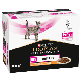 PRO PLAN Veterinary Diets UR St/Ox Urinary Hrană pentru pisici cu pui 10x85g
