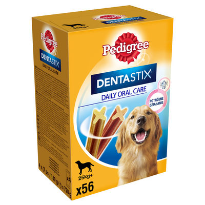 Pedigree DentaStix Tratamente dentare pentru câini de la 4 luni și peste 25 kg  56 szt. - 8x270g