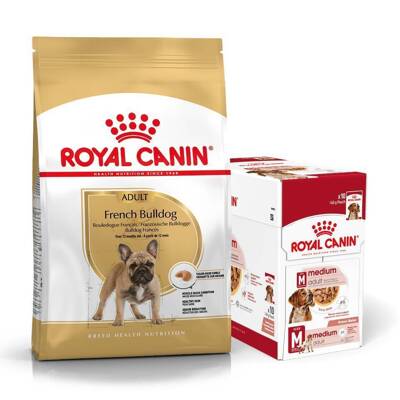 ROYAL CANIN French Bulldog Adult 9kg hrană uscată pentru Bulldog francez adult + hrană umedă GRATUIT