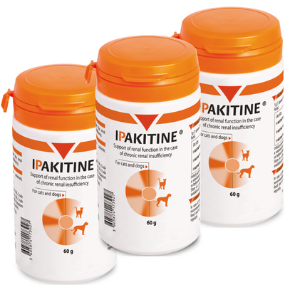 VETOQUINOL Ipakitine 180g (3x60g) Pentru pisici și câini Pentru îmbunătățirea funcționării rinichilor