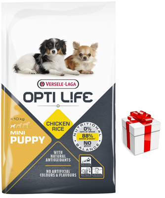 Versele-Laga Opti Life Puppy Mini pentru rase mici Pui și orez 7,5 kg+Surpriză Pentru Câine